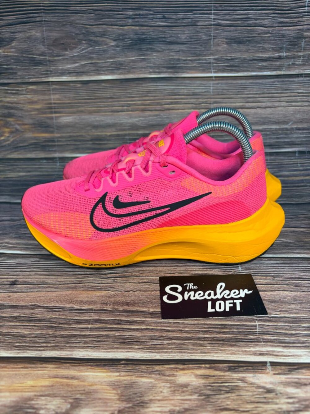 Nike Zoom Fly 5 Women's Pink Orange Athletic Running Shoes Size 8 - Picture 3 of 8